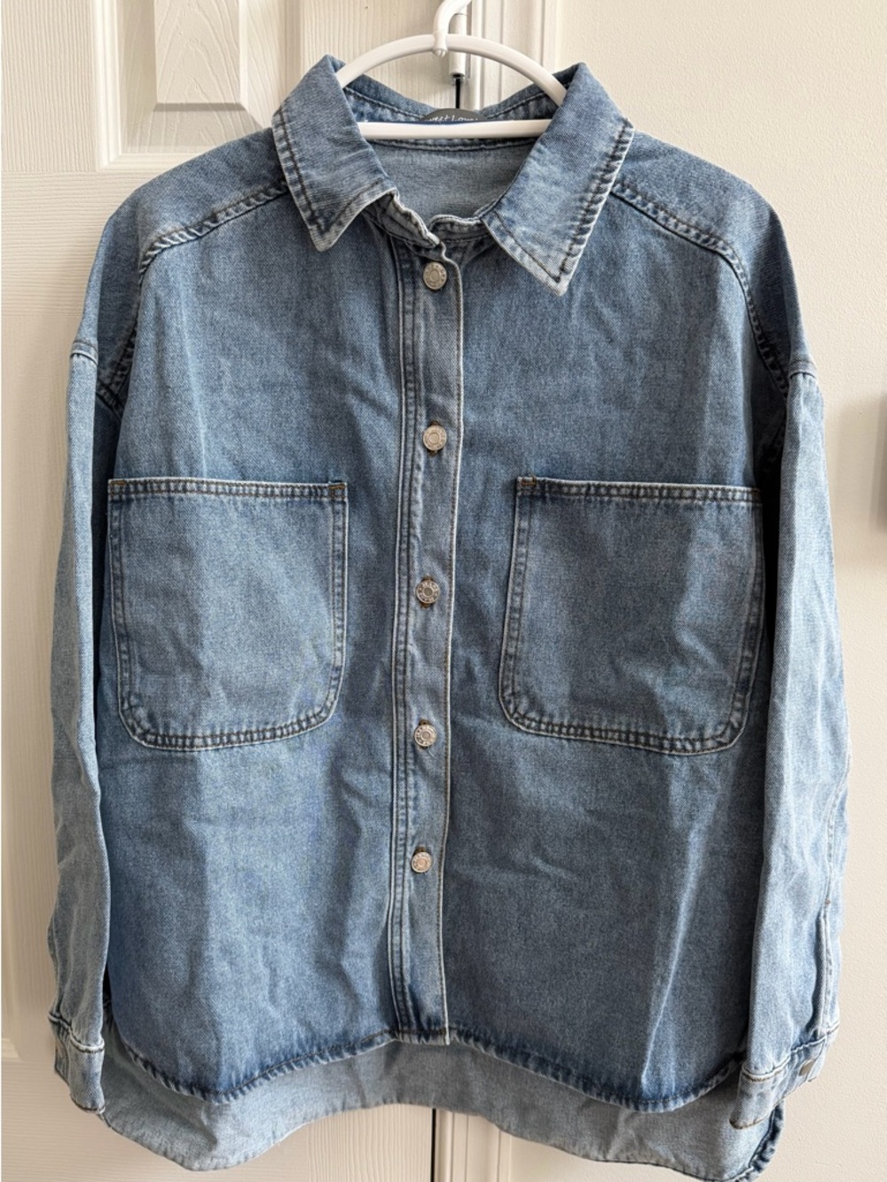 Light Wash Denim Shacket